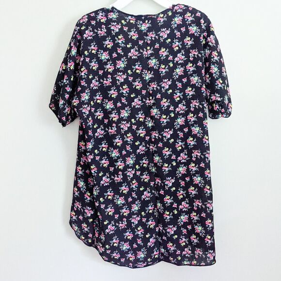 Lularoe Girls Bianka Floral Semi Sheer Kimono 1 - Picture 3 of 5